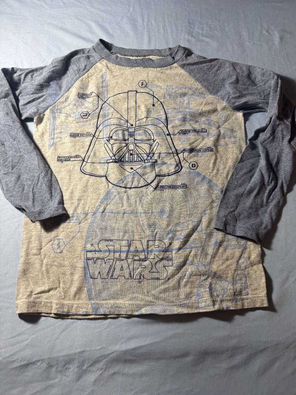 Kids Disney Parks Star Wars Darth Vader Blueprint Shirt